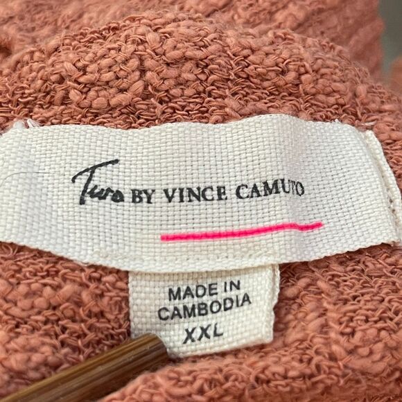 Two by Vince Camuto Rust Textured Knit Cardigan Women’s XXL Boho Fall Sweater - Picture 6 of 11